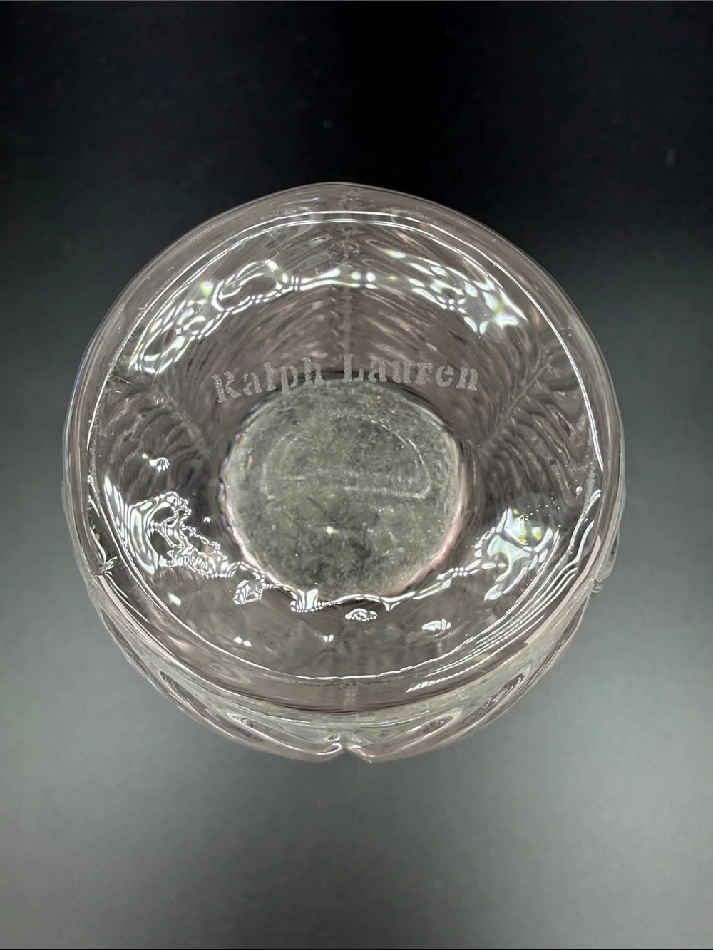 Ralph Lauren Herringbone Pattern Crystal Bud Flower Vase